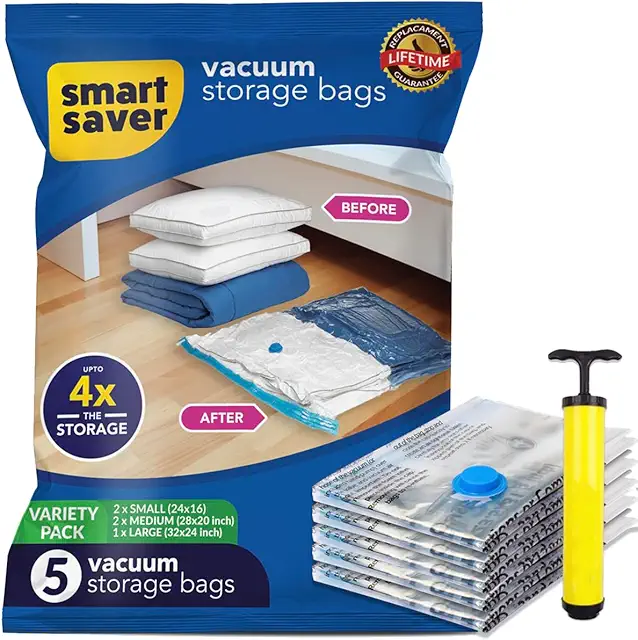 Smart Saver Vacuum Compression Bags (5-Pack)